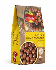 Eatriite Premium Hazelnuts Milk Chocolate 200g| Premium Hazelnuts | High in Fiber & Boost Immunity | Real Nuts | High in Fiber & Boost Immunity | Whole Natural Hazelnuts | Hazelnuts 200gm