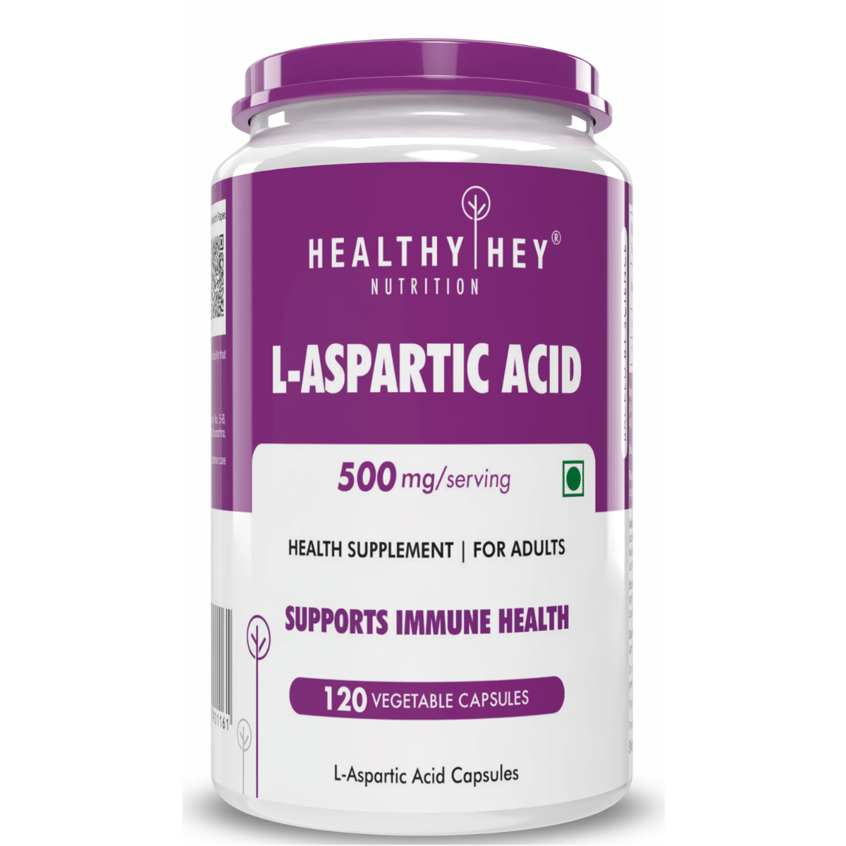 

HealthyHey Nutrition L- Aspartic Acid 500 mg 120 capsules