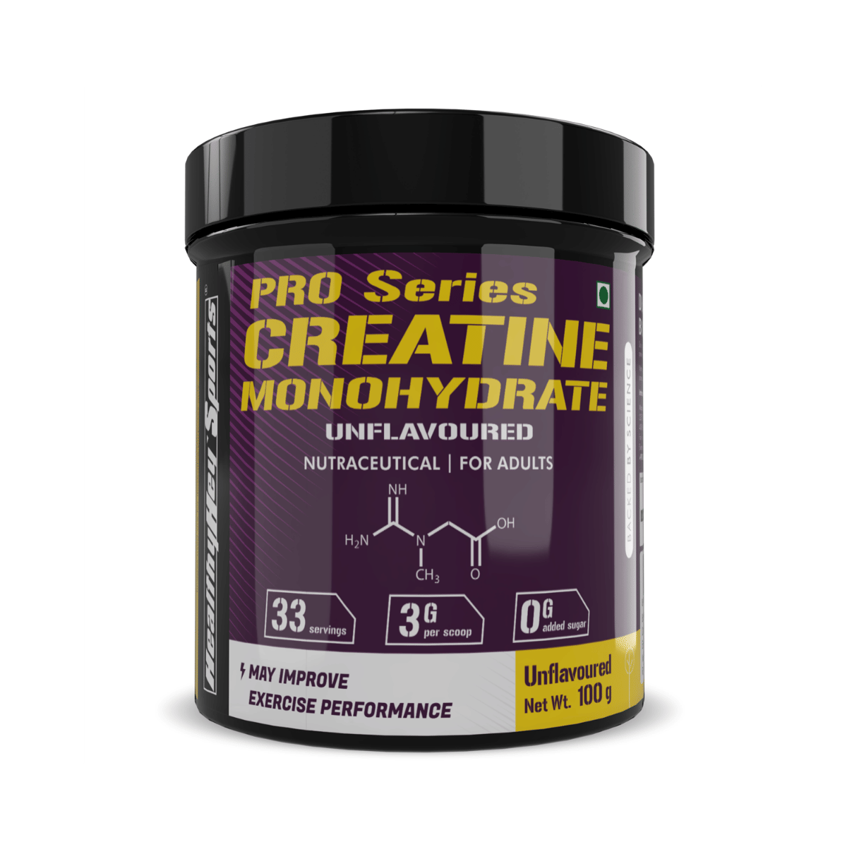 

HealthyHey Sports Creatine Monohydrate 100G - 33 Servings (Unflavoured, 100g)