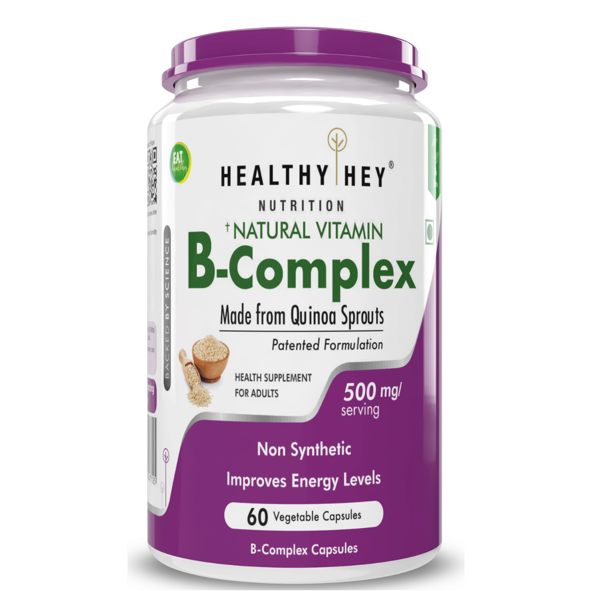 

HealthyHey Nutrition Vitamin B-Complex - 60 Vegetable Capsules