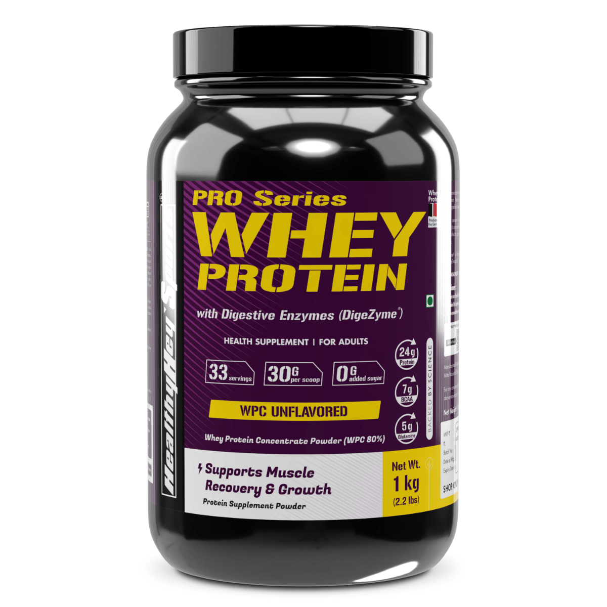 

HealthyHey Sports Whey Protein Concentrate - Unflavoured - 1kg