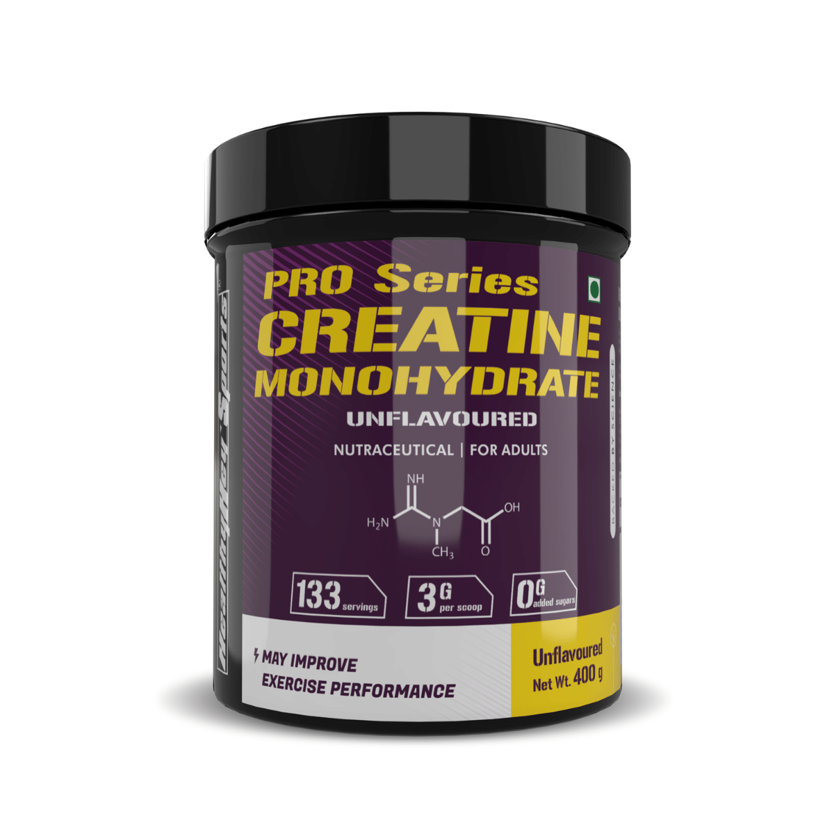 

HealthyHey Sports Creatine Monohydrate 400G - 133 Servings (Unflavoured, 400g)