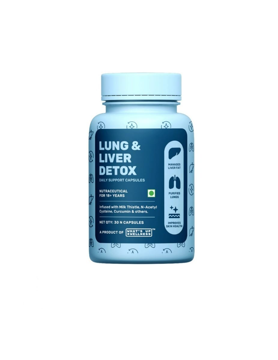 What's Up Wellness Lung & Liver Detox Supplement Capsules with Milk Thistle and N-Acetyl Cysteine, For Fatty Liver, 30 Capsules-image-17