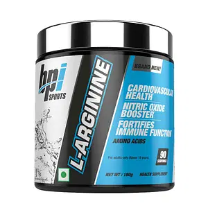 BPI Sports L| Arginine| Muscle Building Amino Acid, Faster Recovery, Reduce Fatigue & Build Endurance, Pre Workout supplement for Men & Women | 180g Unflavoured