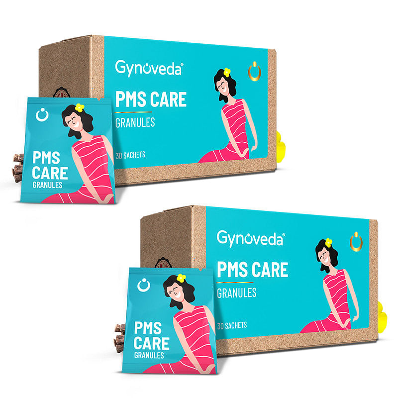 

Gynoveda PMS Care Granules, No More Mood Swings, Bloating, Cramps, Fatigue, Get Hassle-Free Periods 2 Packs 60 Sachets