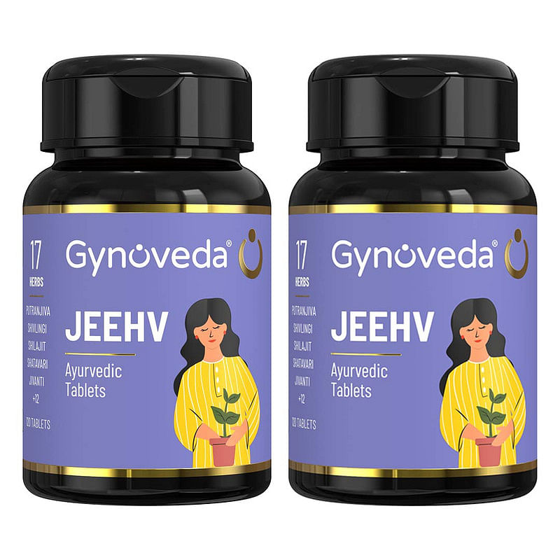 

Gynoveda Jeehv with Putrajeevak Beej & Shivlingi Beej for Fertility Support Ayurvedic Supplement For Timely Ovulation & Natural Pregnancy 2 Bottle ...