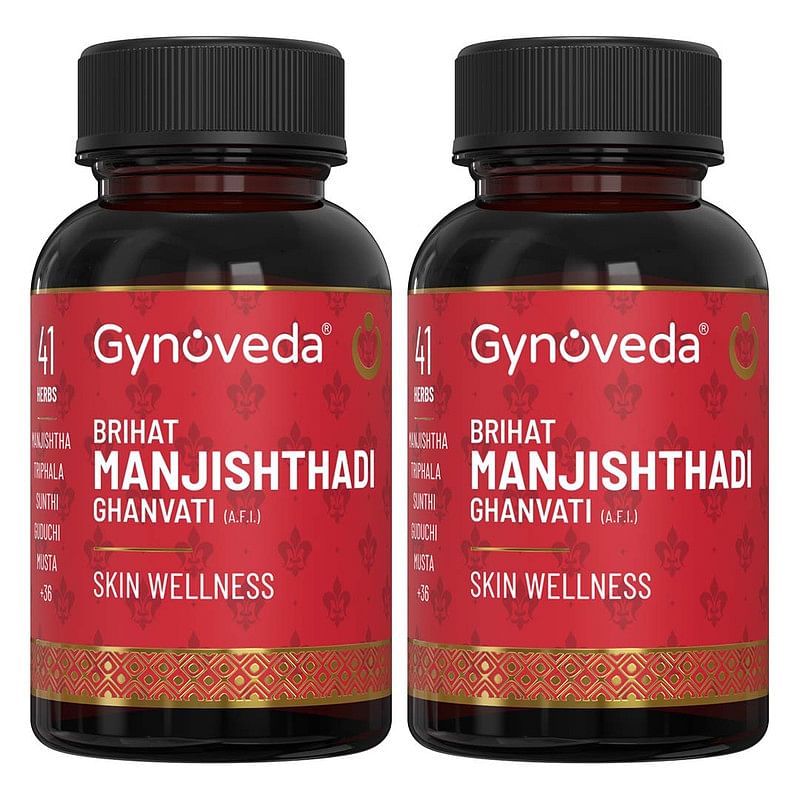 

Gynoveda Manjistha Tablets for Glowing Skin, Ayurvedic Blood Purifier With Neem, Chandan, Bhringraj Long term Solution for Skin Problem 2 Bottles 4...