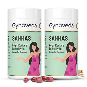 Gynoveda Period Pain Relief Capsules | Ayurvedic Formula Heals Root Cause With Shatavari, Ashoka | No More Pain Killer, Heating Pad, Hot Water Bag, Pain Relief Patches | 240 count (Pack of 2)