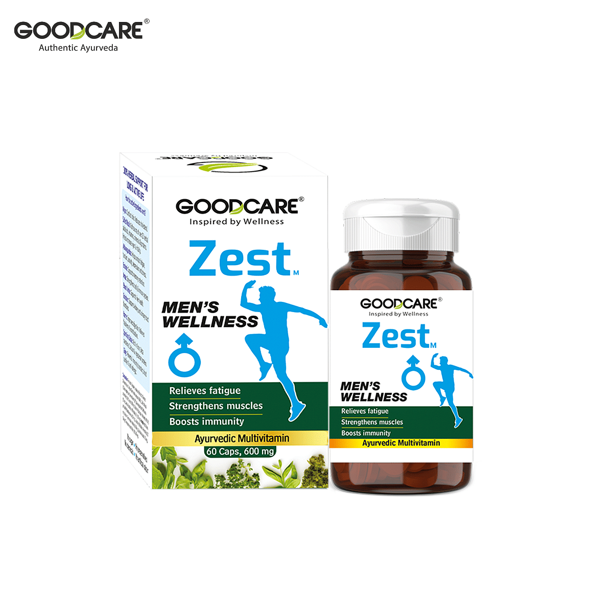 

GOODCARE (From the house of Biadyanath) Zest Men | Herbal Multi-Vitamin Capsules for Men, with Ashwagandha, Arjun and Safed Musli for Healthy Skin ...