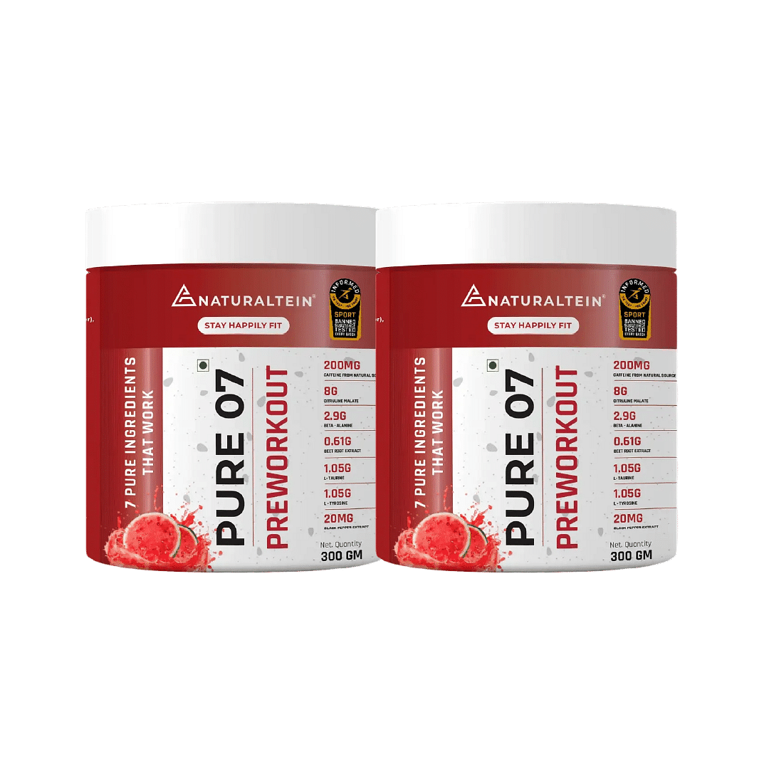 

NATURALTEIN Pure 07 Preworkout Watermelon - 300 gms - Pack of 2