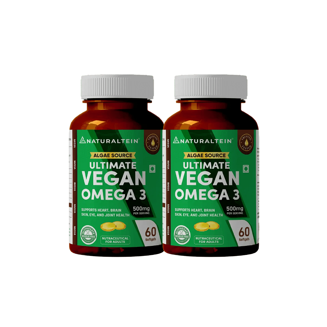 

NATURALTEIN Vegan Omega 3 - Algae (60 Capsules) - Pack of 2