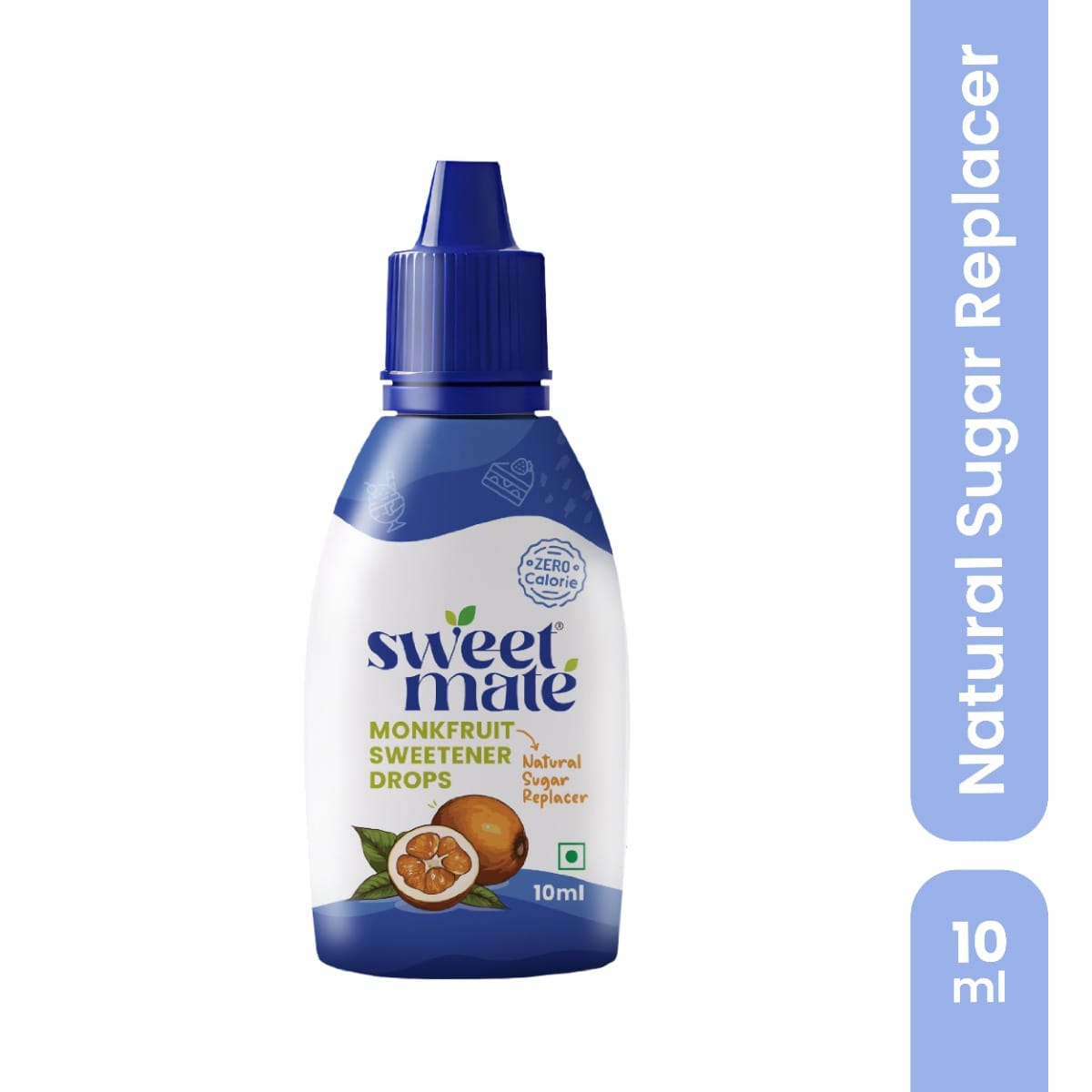 

Sweetmate Monk Fruit Extract Drops - Without Erythritol | Zero-Calorie Sugar Substitute Sweetener, Diabetic & Keto Friendly | Tastes Just Like Suga...