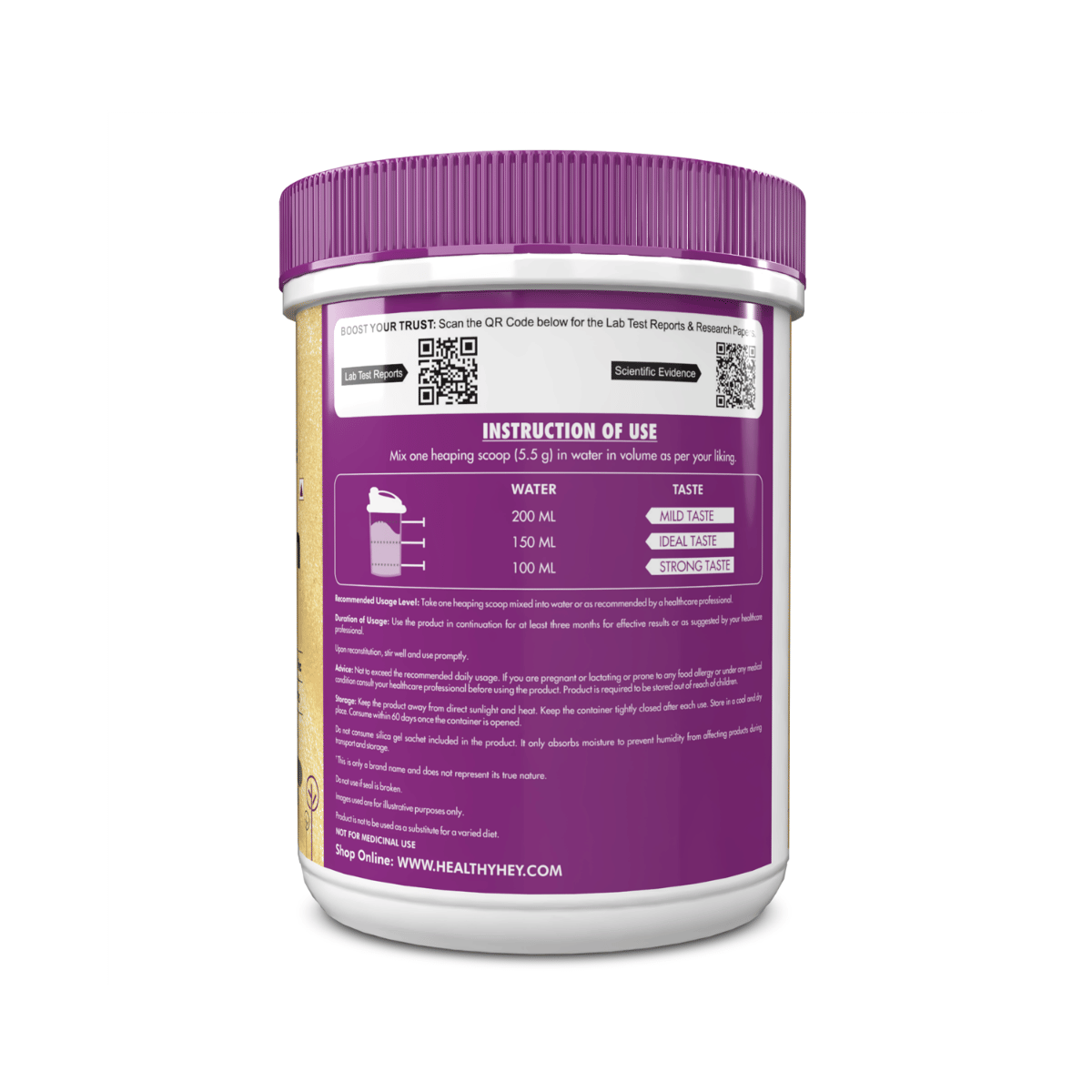 

HealthyHey Nutrition Skin Support - Glow-n-Shine Collagen Power 200g | Hydrolysed Collagen for Women and Men with Hyaluronic Acid, Biotin and Vitam...