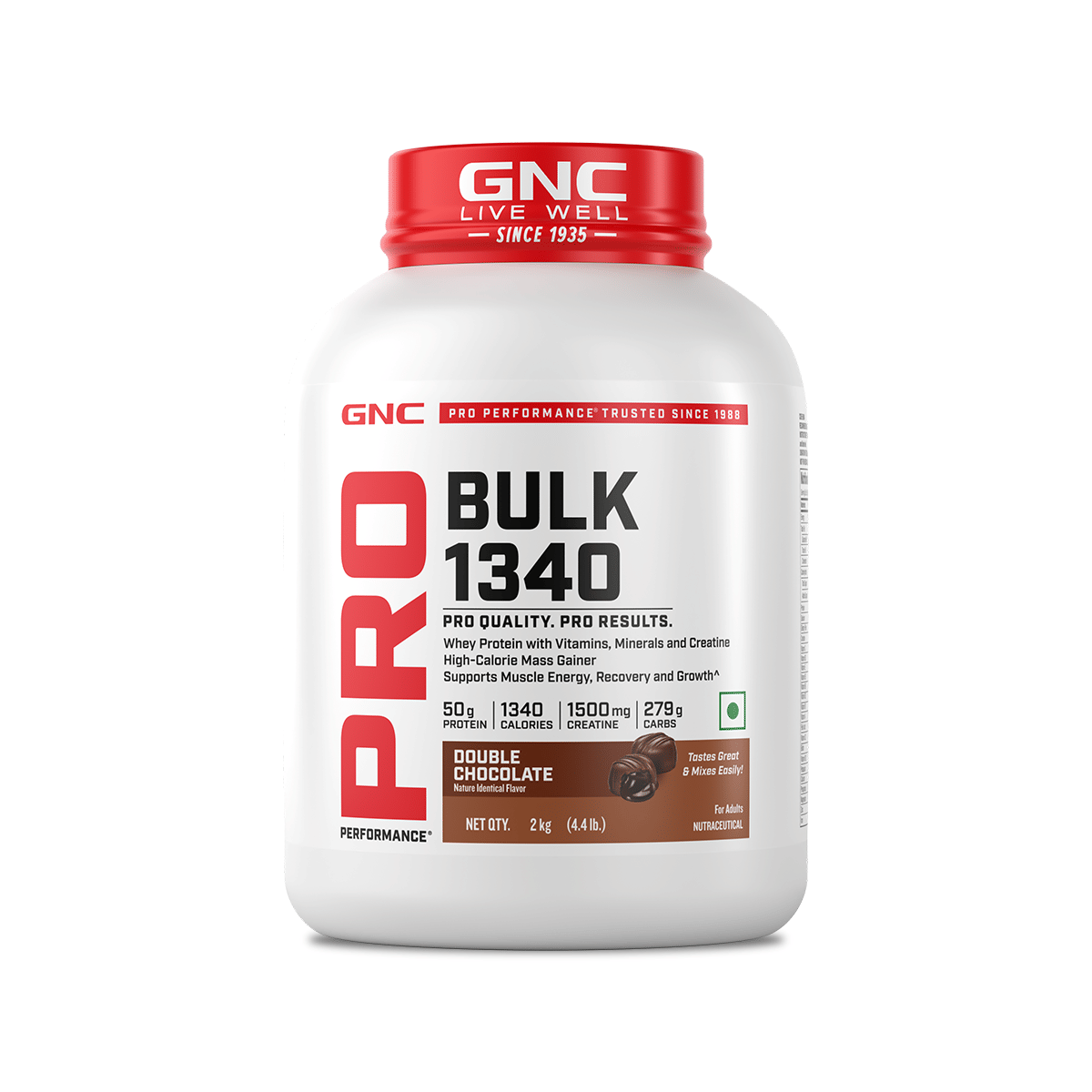 

GNC Pro Performance Bulk 1340 | Promotes Targeted Gains | Boosts Muscle Size | High Energy | USA Formulated | 50g Protein | 279g Carbs | 1340 Cal |...