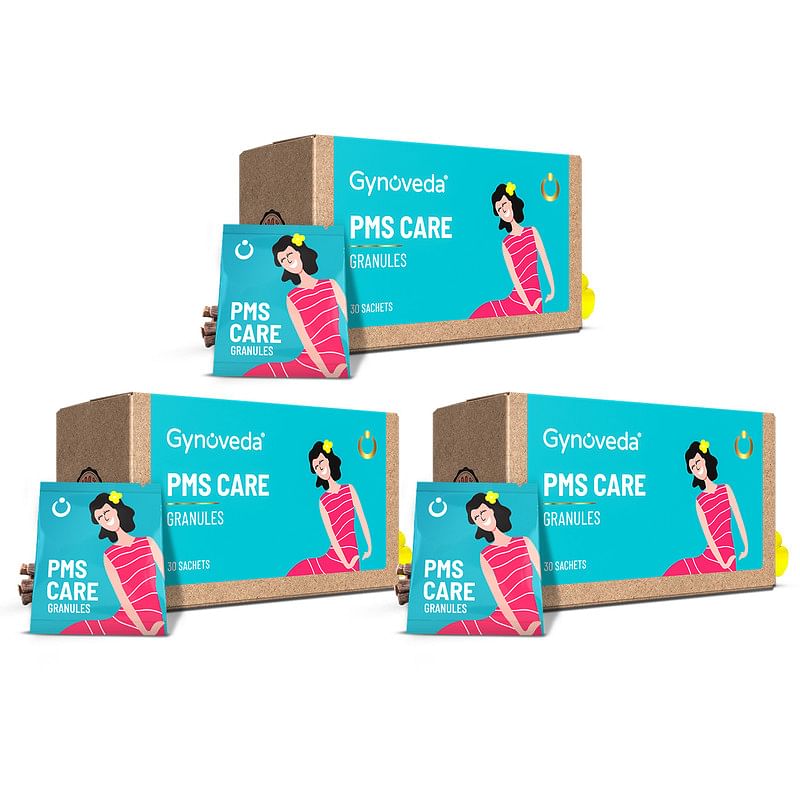 

Gynoveda PMS Care Granules, No More Mood Swings, Bloating, Cramps, Fatigue, Get Hassle-Free Periods 3 Packs 90 Sachets