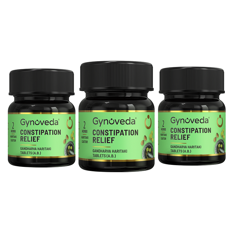 

Gynoveda Constipation Fast Relief Medicine | Ayurvedic Colon Cleanser For Gut health | Natural Laxative Haritaki Castor Oil Improves Digestion |Goo...