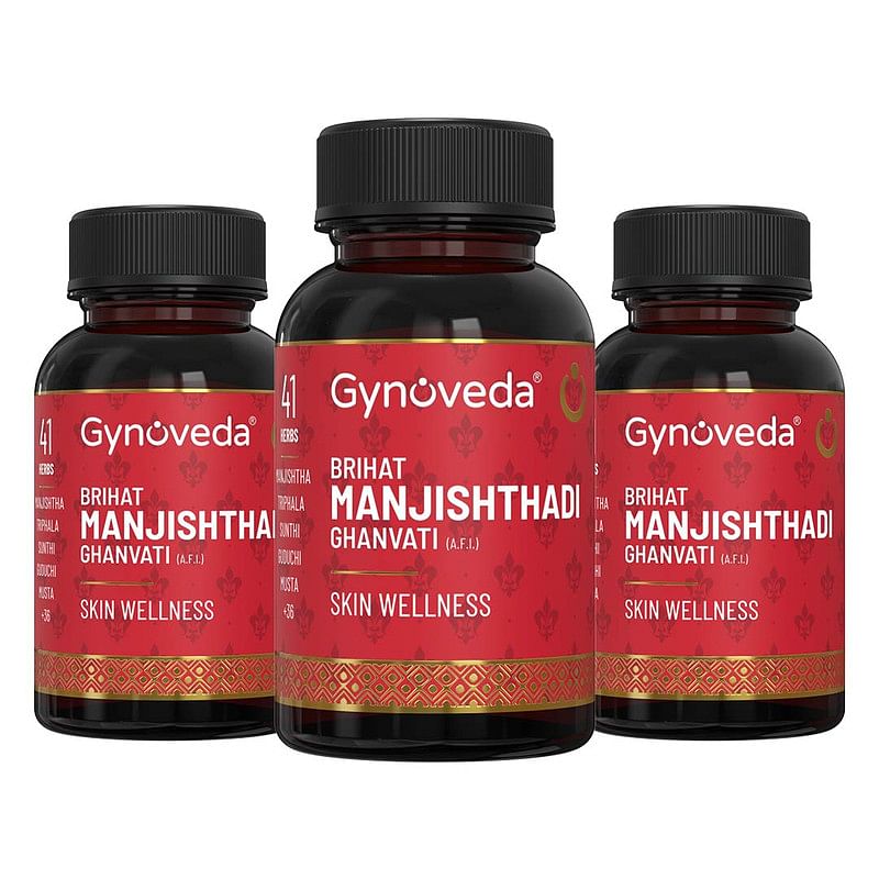 

Gynoveda Manjistha Tablets for Glowing Skin, Ayurvedic Blood Purifier With Neem, Chandan, Bhringraj Long term Solution for Skin Problem 3 Bottles 7...