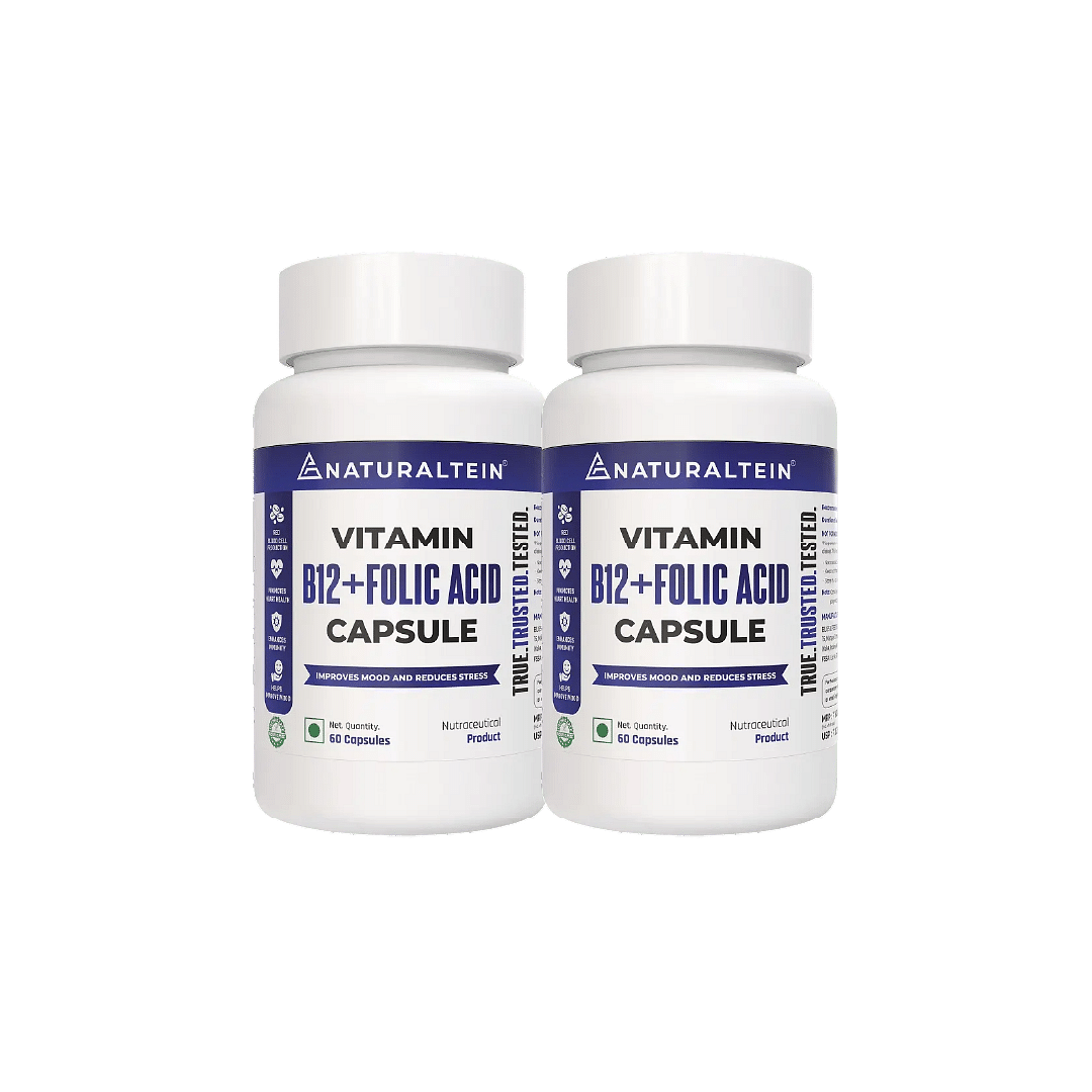 

NATURALTEIN Vitamin B12 + Folic Acid - 60 Capsule - Pack of 2