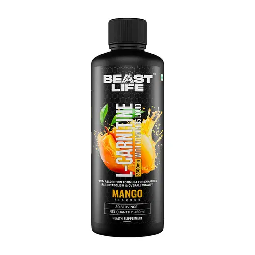BeastLife L-Carnitine Liquid Supplement For Men & Women | Pre Workout, Intra Workout & Post Workout Supplement With 3300 mg Per Serving With Added Vitamins BeastLife L-Carnitine Liquid Supplement For Men & Women | Pre Workout, Intra Workout & Post Workout Supplement With 3300 mg Per Serving With Added Vitamins