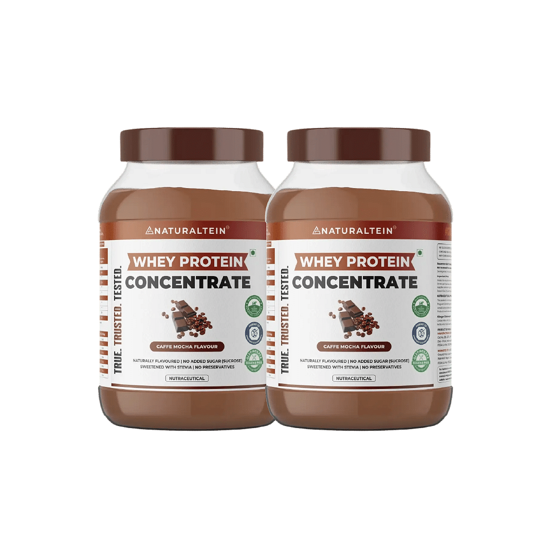 

NATURALTEIN Whey Protein Concentrate Caffe Mocha - 1 kg - Pack of 2