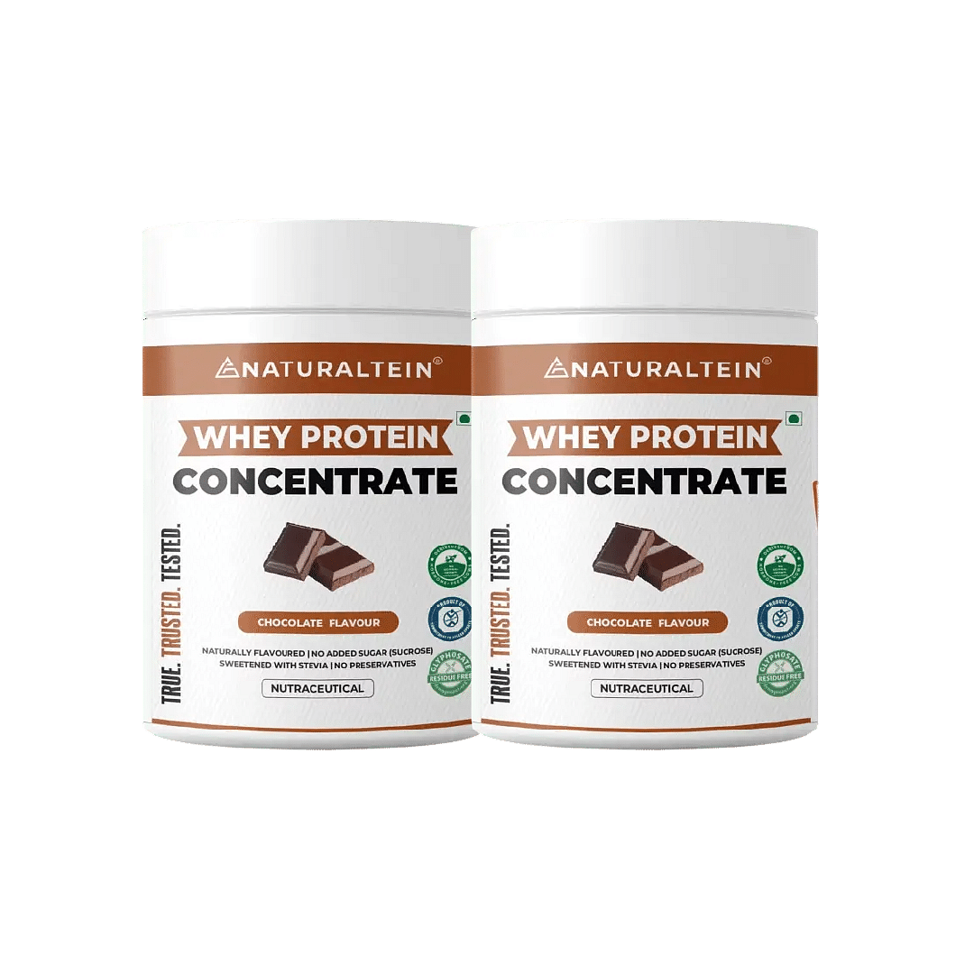 

NATURALTEIN Whey Protein Concentrate Chocolate - 300 gms - Pack of 2