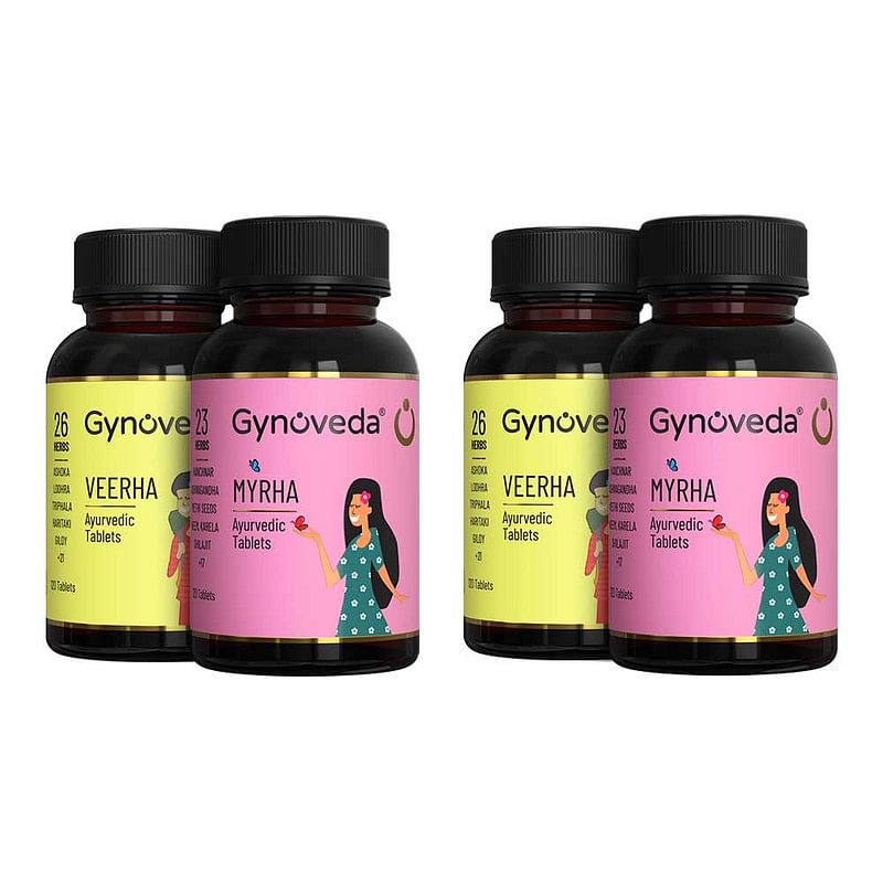 

Gynoveda PCOS, PCOD With Heavy Flow Ayurvedic Tablets, Treat Root Cause, Dissolves cysts 4 Bottles 480 Tablets