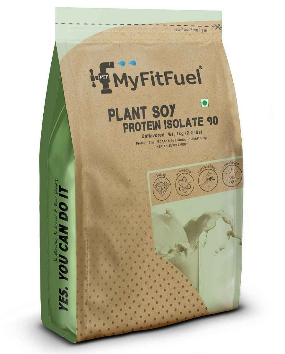 

MyFitFuel Plant Soy Protein Isolate 90 | Pure Soy | 1 Kg, 28 Servings (Unflavoured)