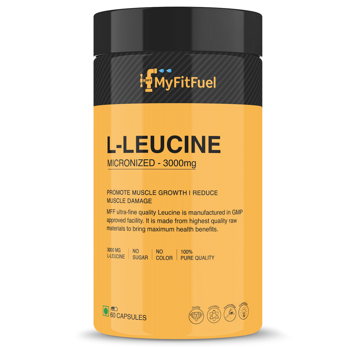 

MyFitFuel L-Leucine (1000 mg, 60 Capsules)