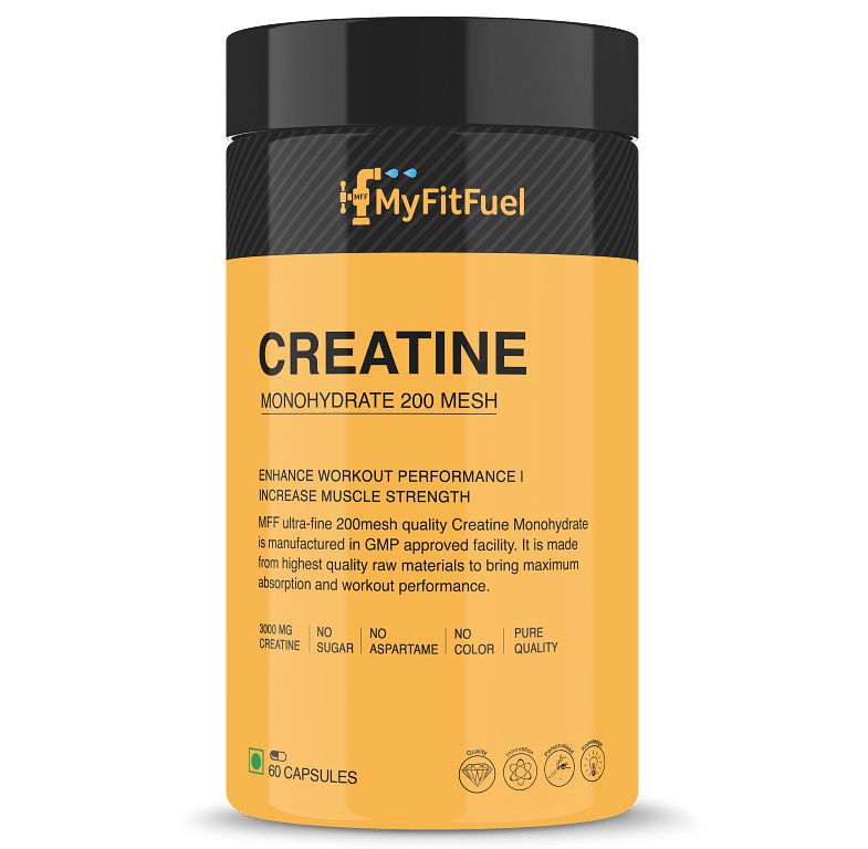 

MyFitFuel Creatine Monohydrate 200 mesh, 3000mg (60 Capsules)