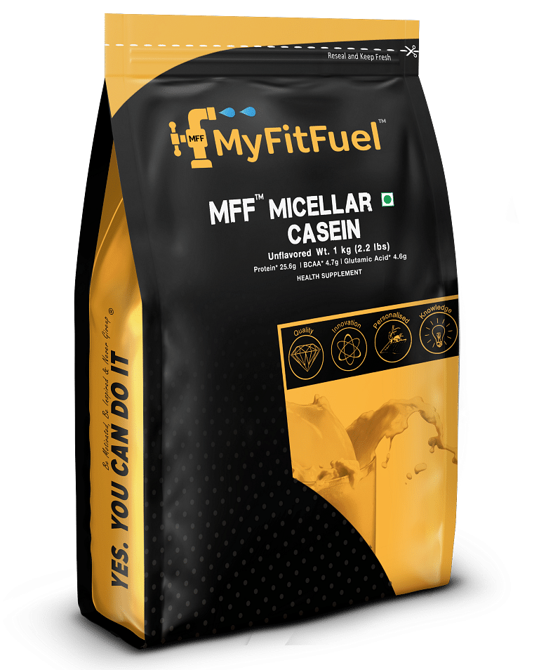 

MyFitFuel Micellar Casein Protein Powder | 1 kg, 30 Servings (Unflavoured) | Slow Release Protein