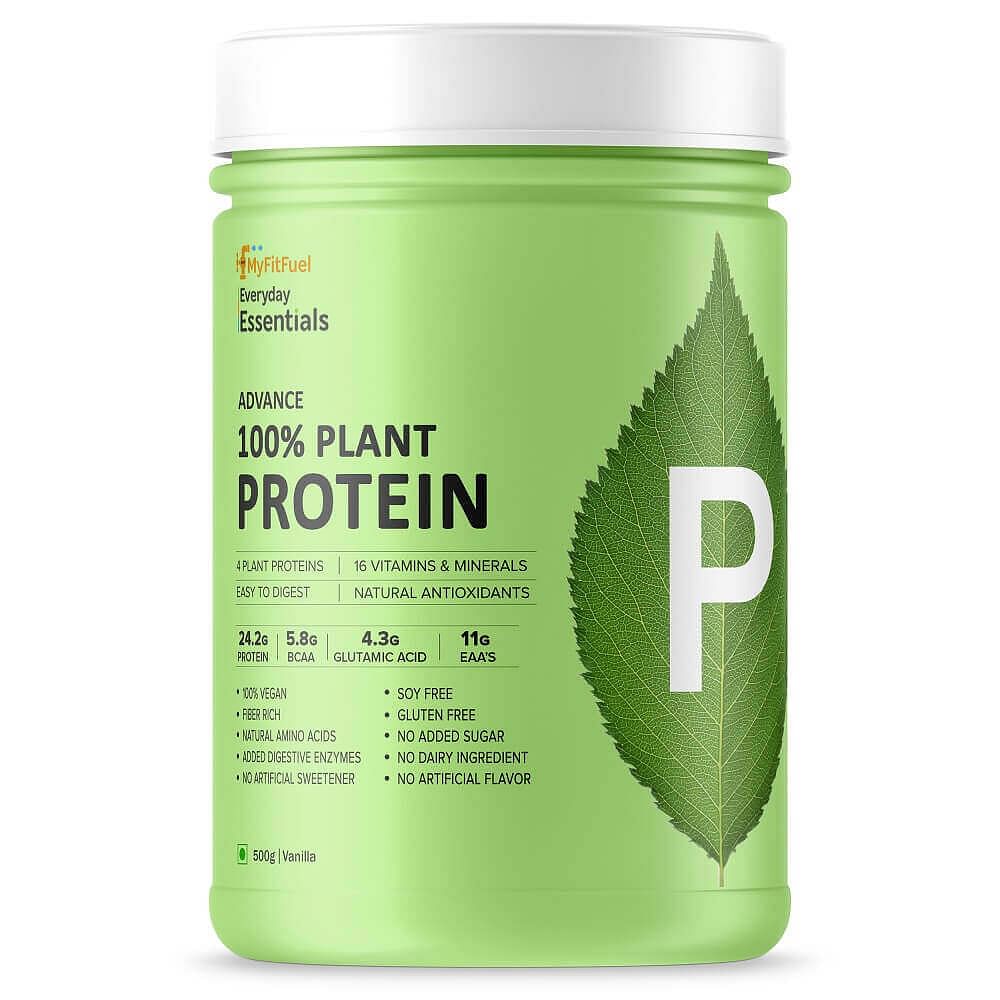 

MyFitFuel Advance 100% Plant Protein (4 Plant Proteins, 16 Vitamins & Minerals, Easy to Digest), 500g, Vanilla