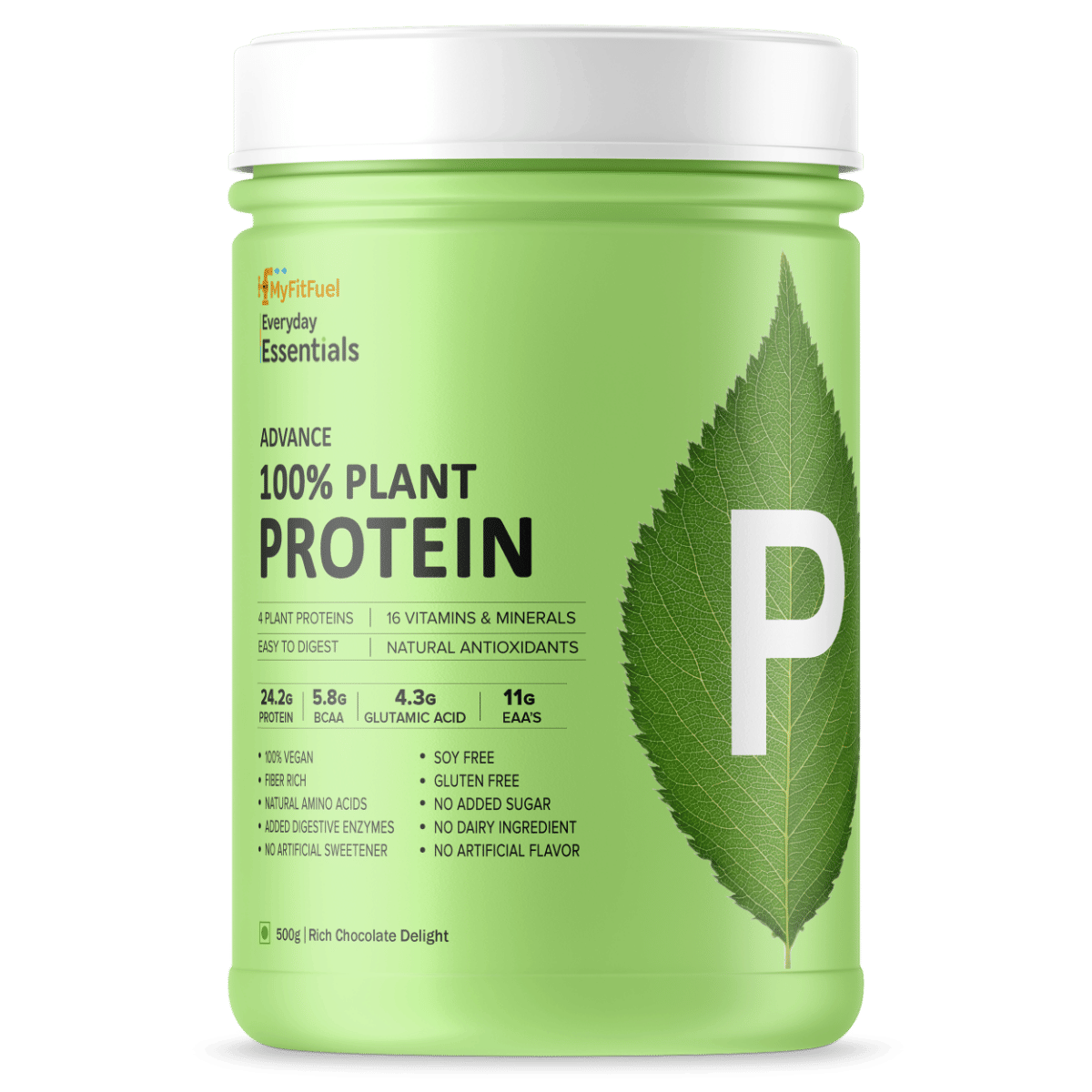 MyFitFuel Advance 100% Plant Protein (4 Plant Proteins, 16 Vitamins & Minerals, Easy to Digest) Rich Chocolate Delight-picture-18