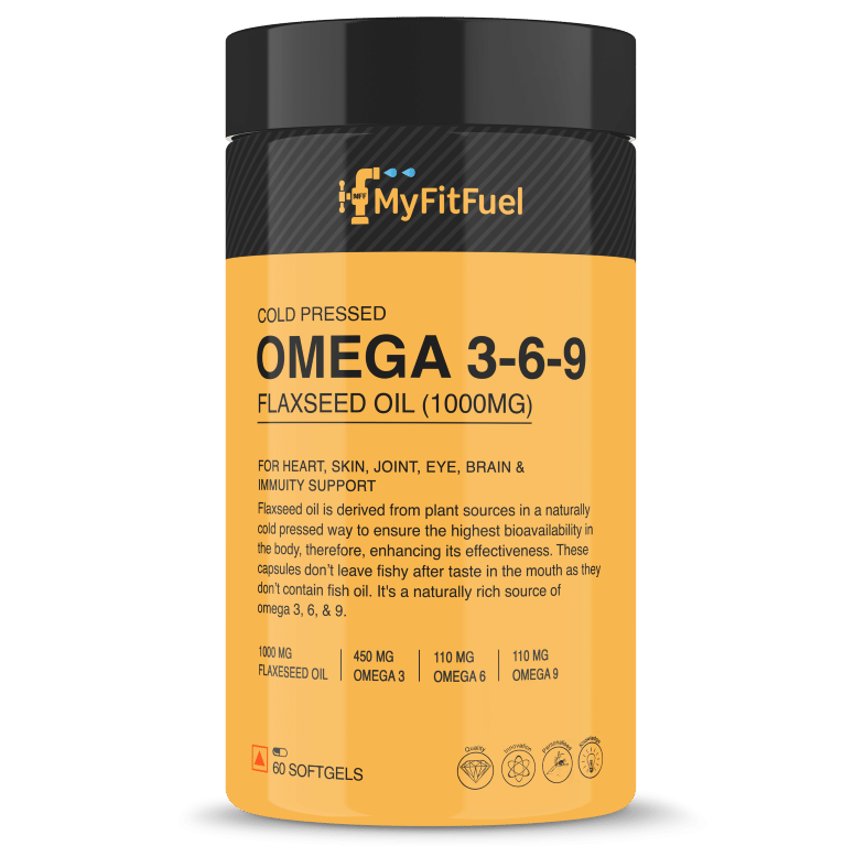 MyFitFuel Omega 3 6 9 (Flax Seed Oil), Cold Pressed