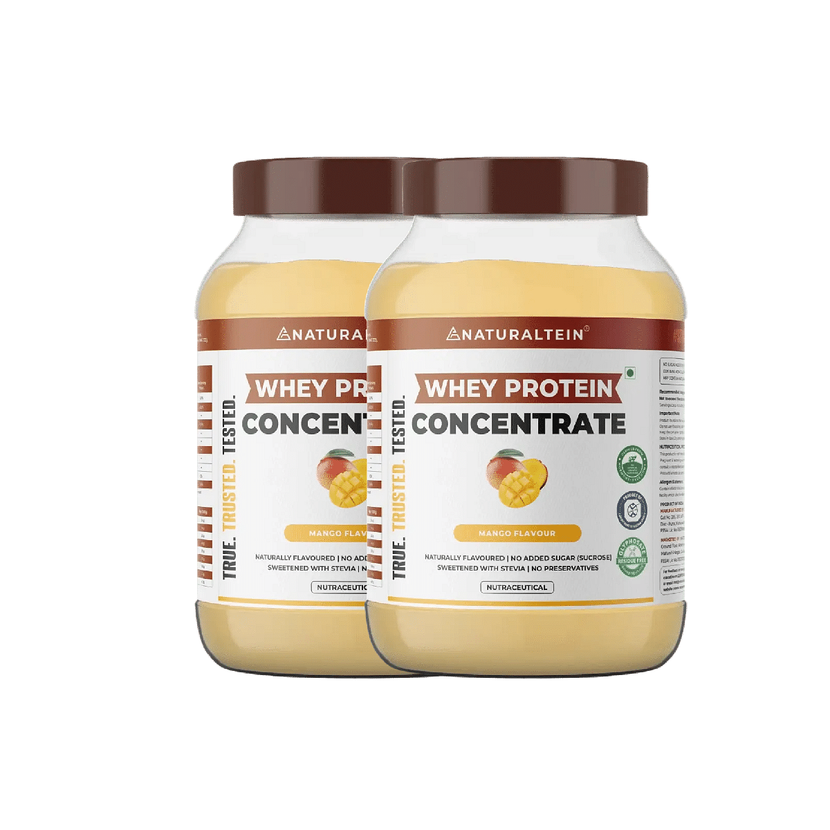 

NATURALTEIN Whey Protein Concentrate Mango - 1 kg - Pack of 2
