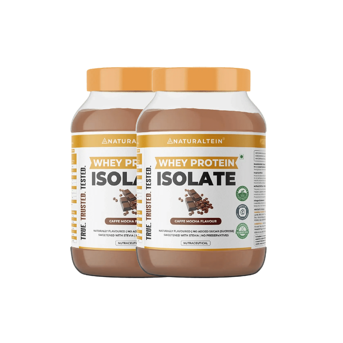 

NATURALTEIN Whey Protein Isolate Caffe Mocha - 1 kg - Pack of 2