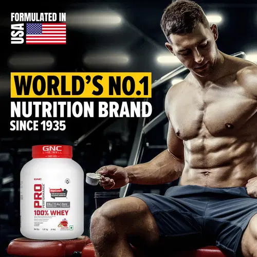 GNC Pro Performance 100% Whey Protein Powder | Boosts Strength ...