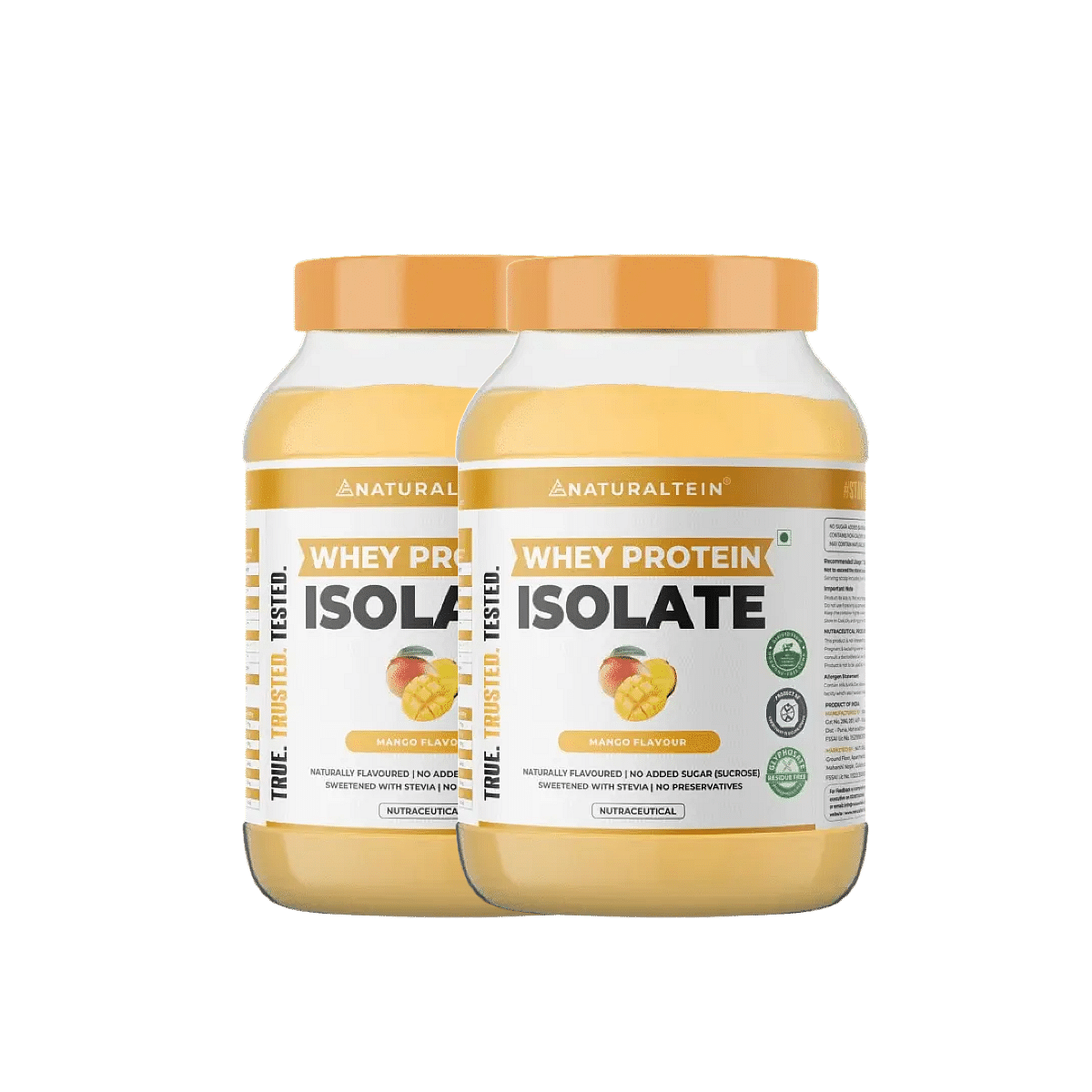 

NATURALTEIN Whey Protein Isolate Mango - 1 kg - Pack of 2