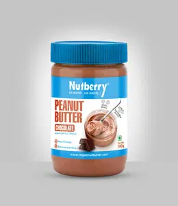 Nutberry Peanut Butter Chocolate Smooth | Jar 510 gm | 125g Protein   |Cholesterol Free, Gluten Free | No Hydrogenated Oil | Zero Trans-Fat