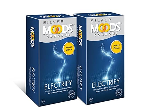 MOODS Silver Electrify 12s Condoms - Pack of 2