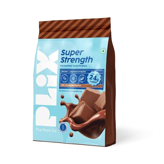 PLIX THE PLANT FIX Super Strength Fermented Yeast Protein| Easy to Digest | 24g Protein/Serve | PDCAAS of 1 | 6.8 - BCAA | Milk Chocolate Flavour-picture-24