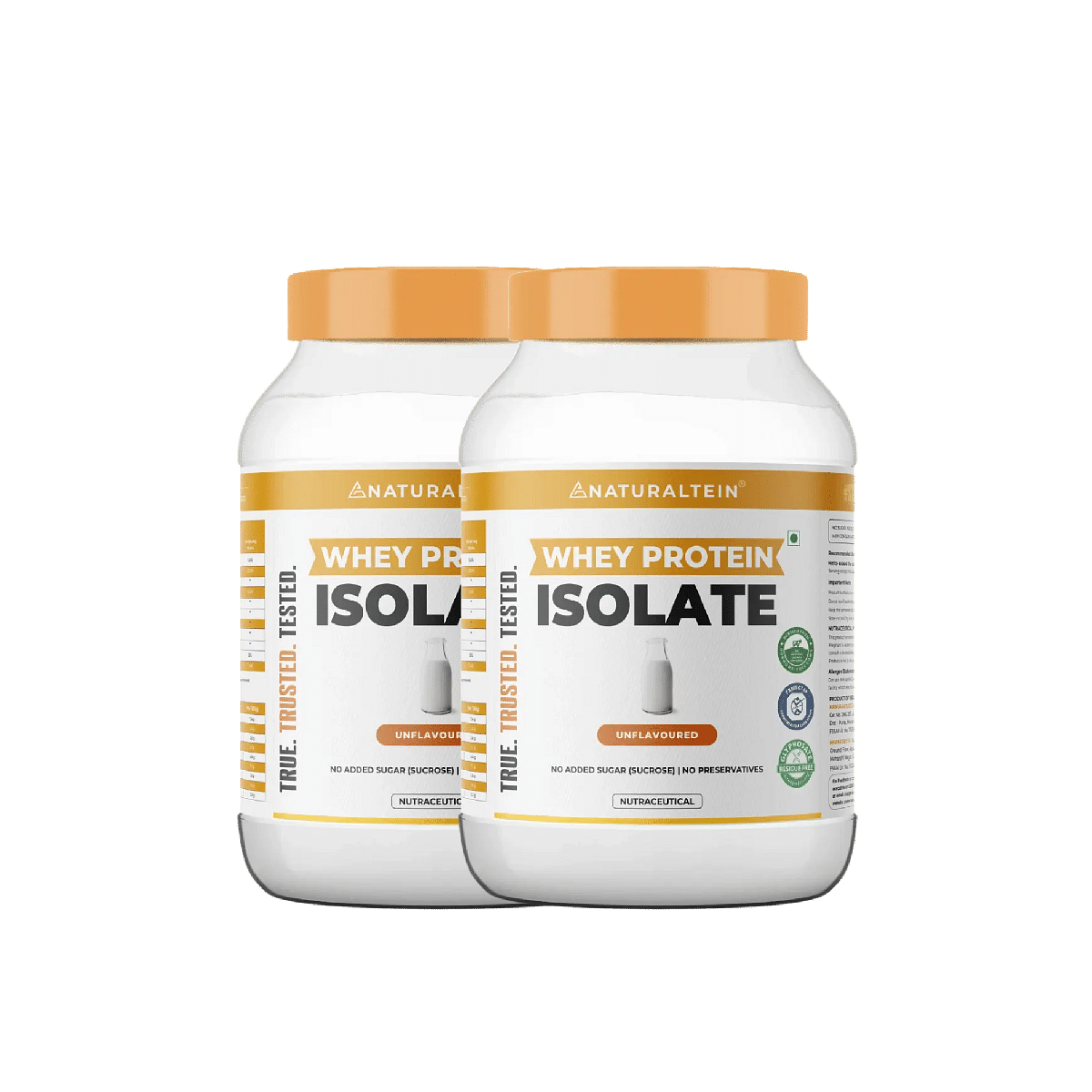 

NATURALTEIN Whey Protein Isolate Unflavoured - 1 kg - Pack of 2