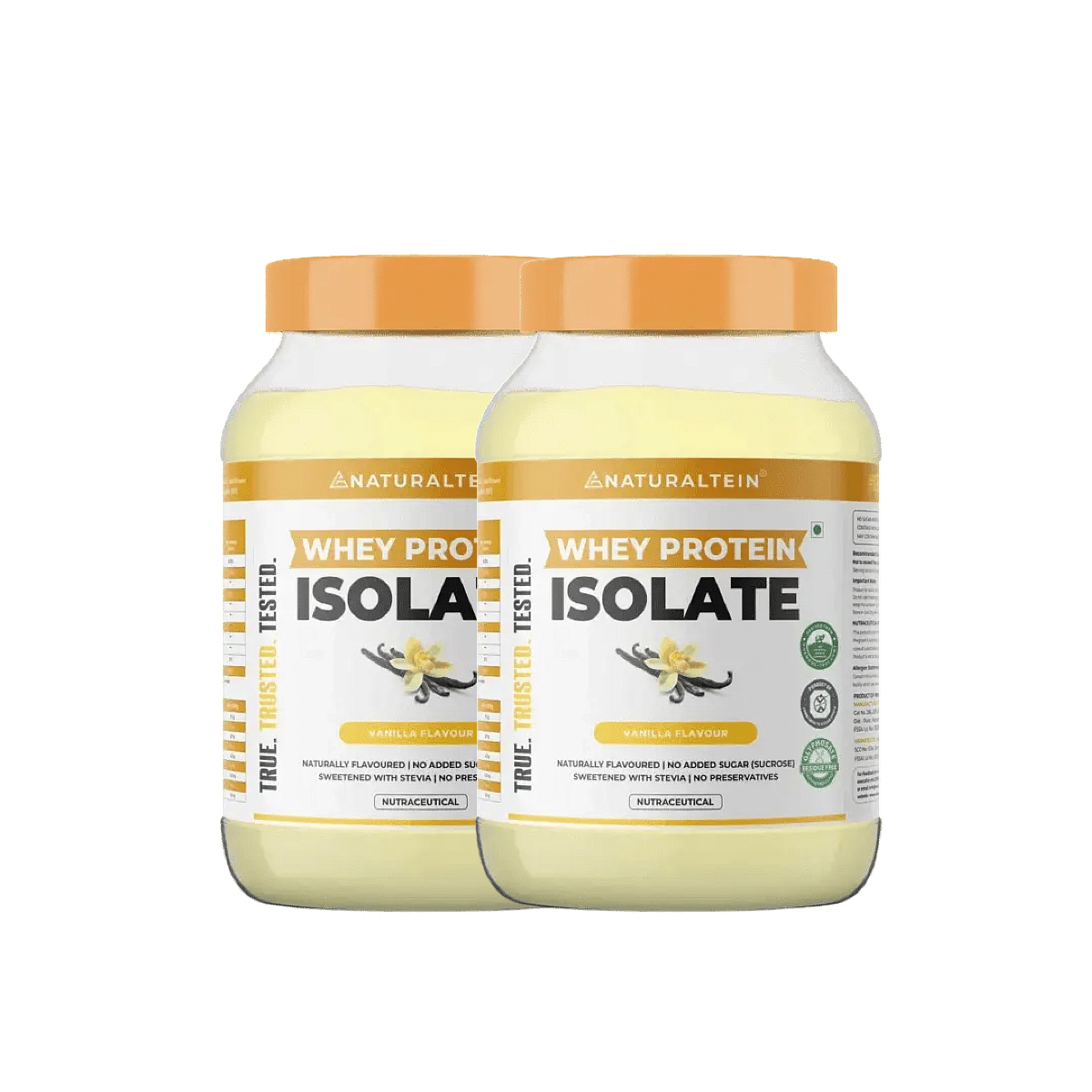 

NATURALTEIN Whey Protein Isolate Vanilla - 1 kg - Pack of 2