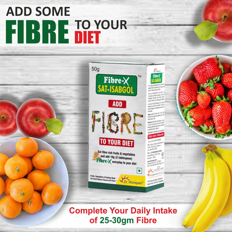 DR. MOREPEN FiberX Sat Isabgol, Psyllium Husk Powder for Constipation