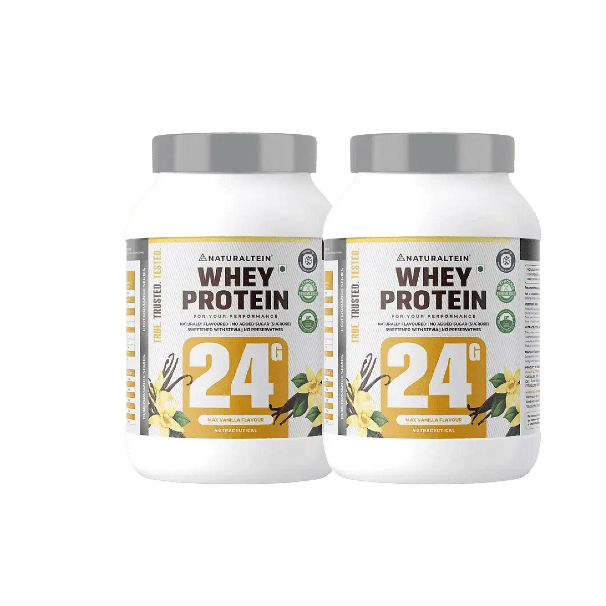 

NATURALTEIN Whey Protein Max Vanilla - 1 kg - Pack of 2