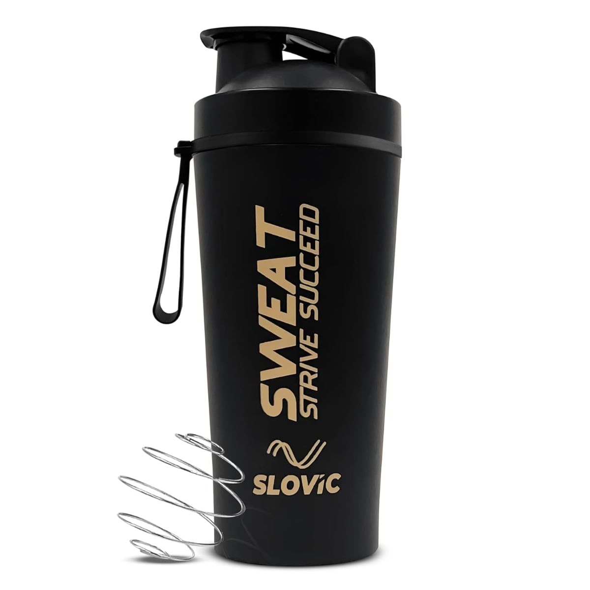 SLOVIC Steel Shaker for Protein Shake, Gym Bottles for Men, Odor free  Protein Shaker Bottles for Protein Shake, Leakproof Stainless Steel Shaker 