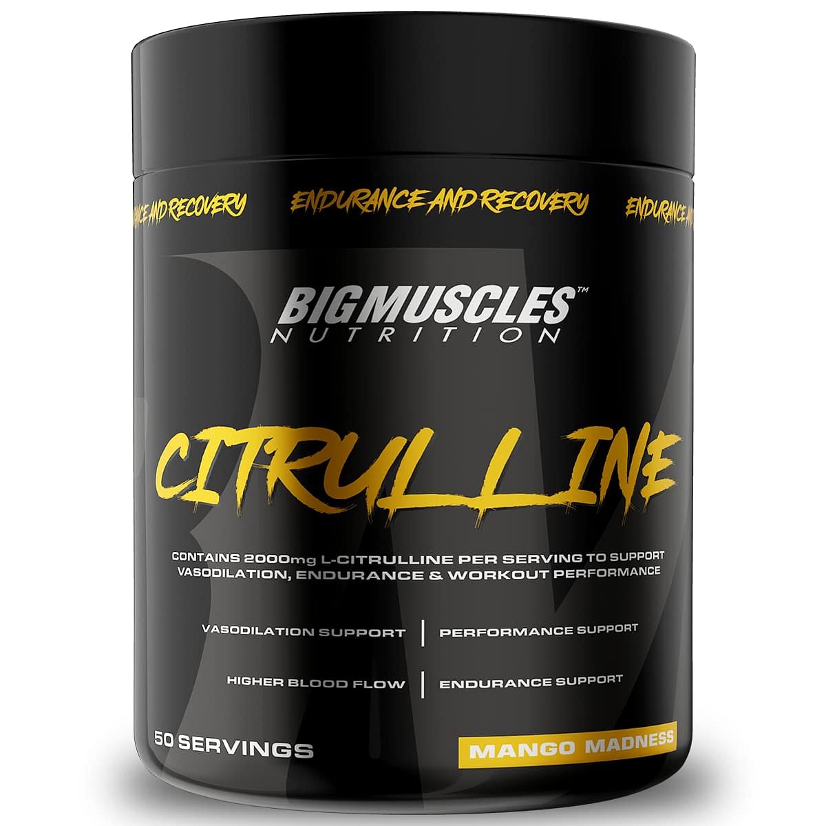 

Bigmuscles Nutrition Citrulline Malate [50 Servings, Mango Madness] |