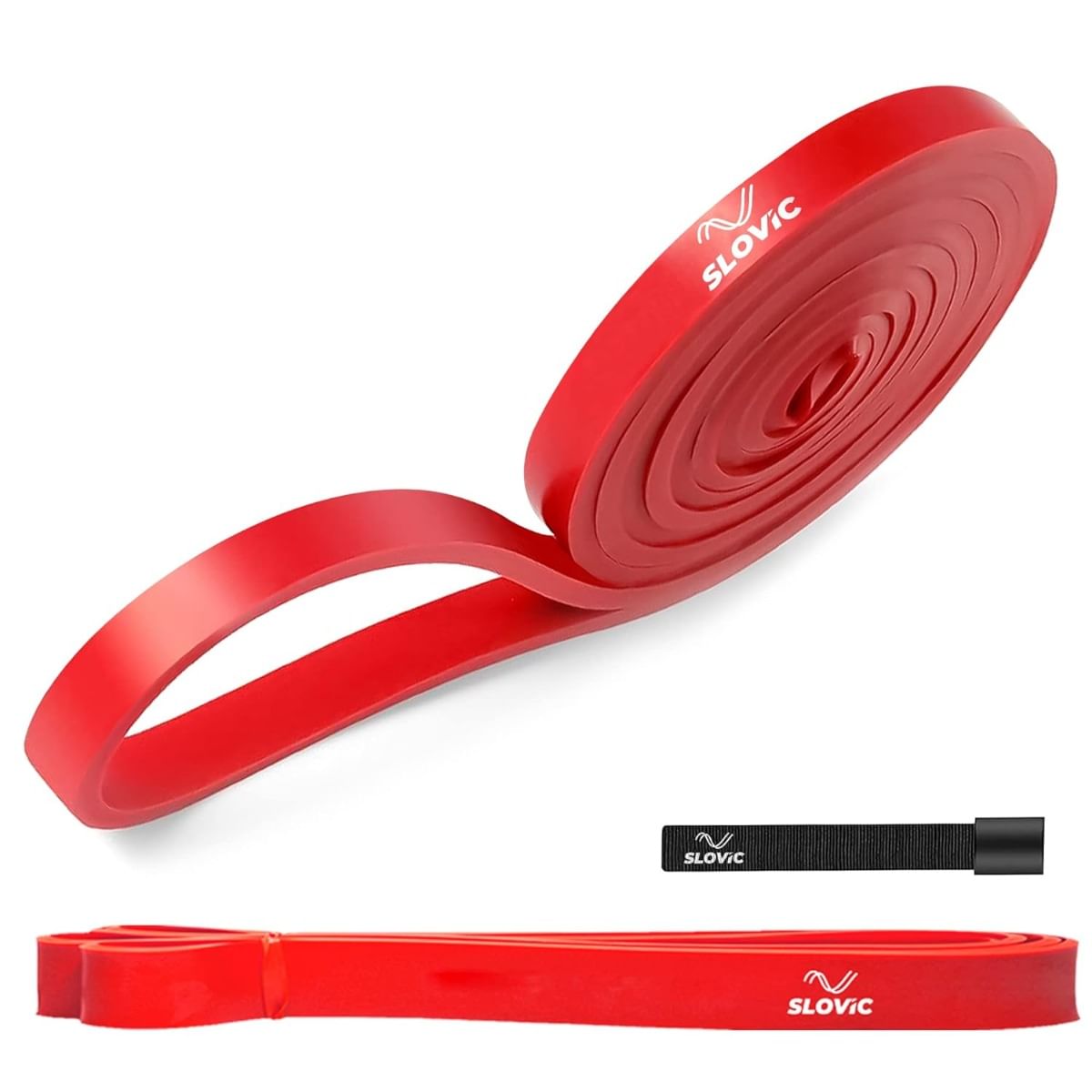 Slovic Resistance TPE Bands for Workout- Red | Resistance Band Set | Exercise Band for Home Gym Fitness | Pull Up Band | Loop Band | Stretching Band | Gym Band for Men & Women | Heavy Duty Material-picture-23