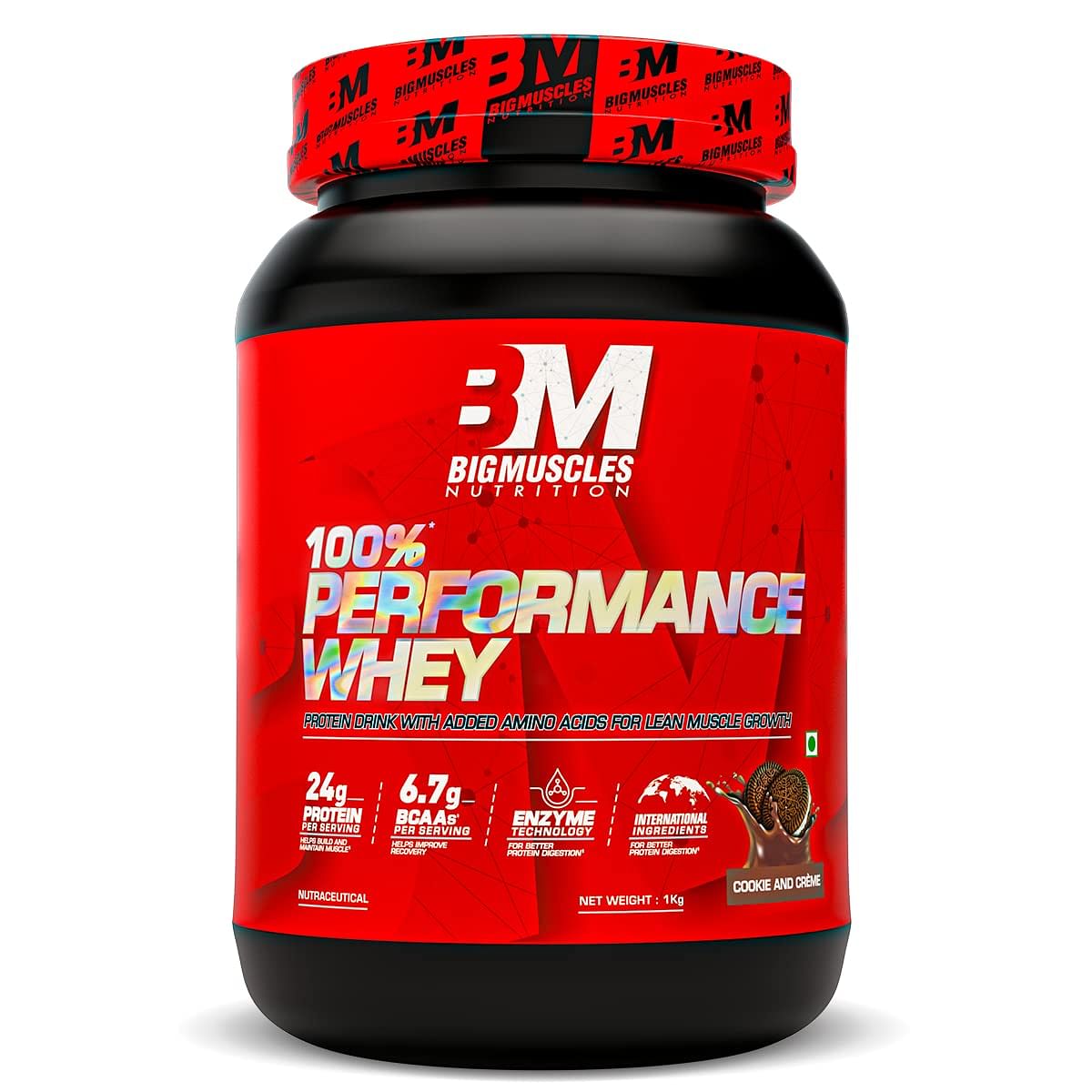 

Bigmuscles Nutrition Performance Whey 1Kg Cookie & Crème