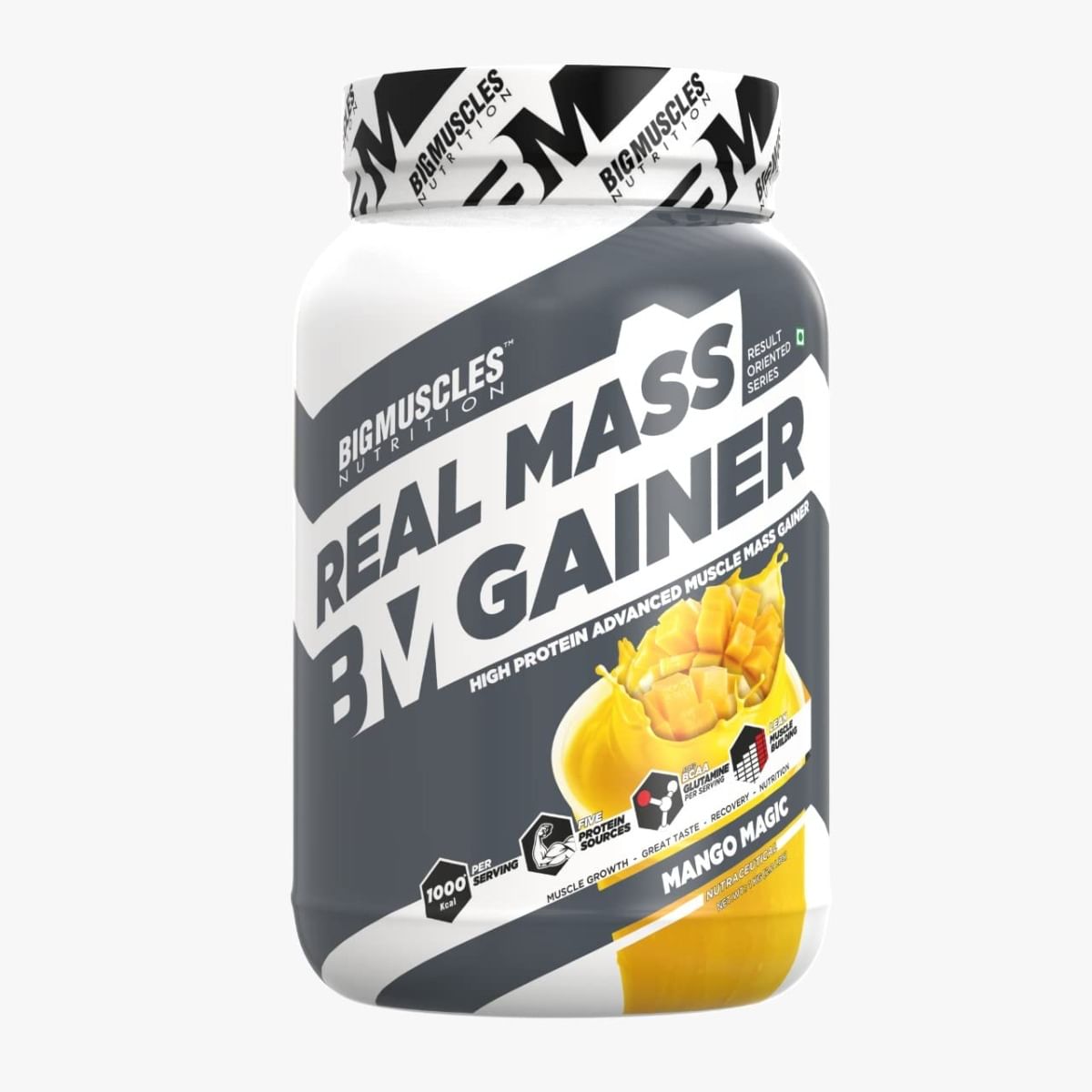 

Bigmuscles Nutrition Real Mass Gainer [1Kg, Mango Magic]