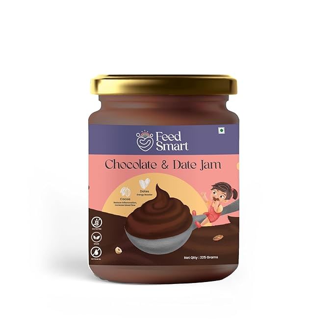 

Feed Smart Chocolate & Date Jam | The Most Luscious Chocolate and Date Jam | 225g | Pack of 1